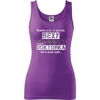 Dámské tílko s potiskem Sexy doktorka Velikost: S, Barva: Fialová
