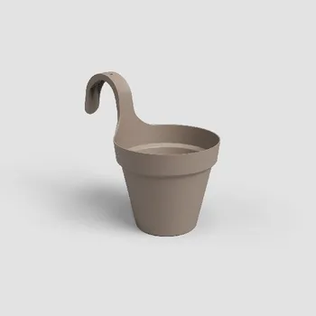 Květináč Květináč CAPRI, balkonový, 20cm, plast, šedá|MATTE TAUPE|Artevasi