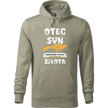 Pánská mikina Pánská mikina s potiskem Nerozlučná dvojka Velikost (muž): S, Vyberte barvu: Světlá khaki