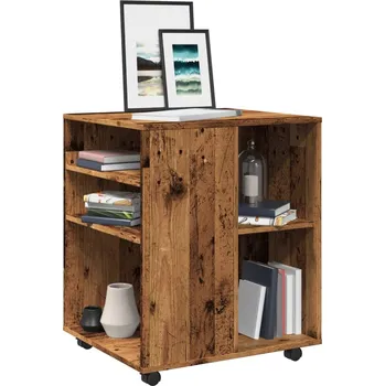 Příborník do zásuvky vidaXL Skříňka na kolečkách old wood 60 x 53 x 72 cm kompozitní dřevo