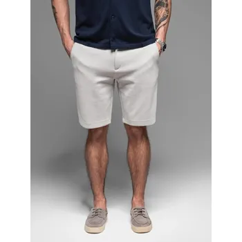 Ombre Clothing Světle-šedé chino pánské kraťasy V5 SRCS-0149