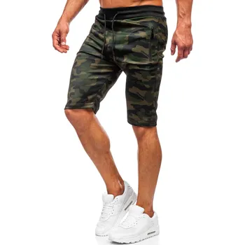 Pánské kraťasy Khaki pánské maskáčové teplákové kraťasy Bolf HL9217 - XL