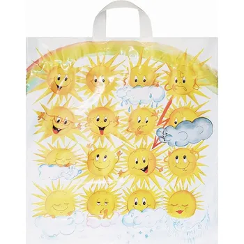 Dárková taška Taška igelitová s uchem 48 x 45 x 6 cm, sluníčka