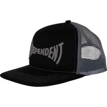 Módní doplněk INDEPENDENT kšiltovka - Span Mesh Trucker Structured Black/Grey (153565)