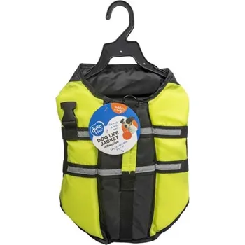 Obleček pro psa Duvo+ Plovoucí záchranná vesta pro psa XL 70cm černá-žlutá