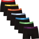 Nedeto 7PACK pánské boxerky černé (7NDTB001-week) 5XL