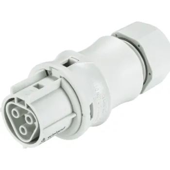 Elektrický konektor WIELAND Zásuvka 96.031.4053.0 na kabel RST, 3-pól, průchodka 6-10mm, šroubové svorky, šedá 96.031.4053.0