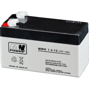 MW Power Baterie olověná 6V / 1,3Ah MWS Power AGM gelový akumulátor 114MWS6V13