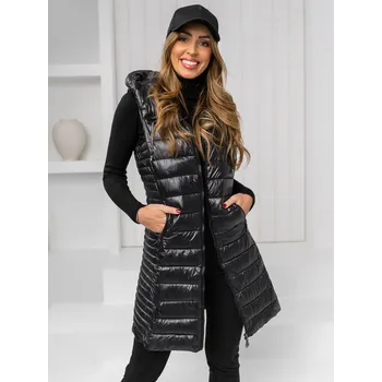 Černá dámská prodloužená prošívaná vesta Bolf 16M9113 - S