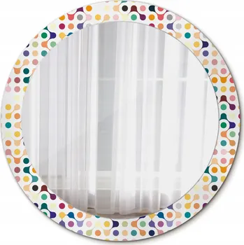 Zrcadlo Krásné Zrcadlo Kulaté Pop art puntíky 80cm