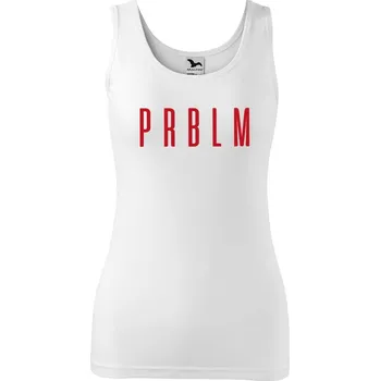 Dámské tílko s potiskem PRBLM Velikost: M, Barva: Bílá