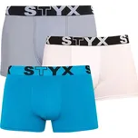 Styx 3PACK pánské boxerky sportovní guma vícebarevné (G969106167) M