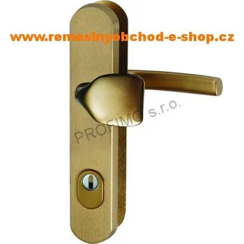 Dveřní kování Bezpečnostní klika-madlo s překrytim vložky roz.90 bronz (bezpečnostní klika -madlo,bronz)