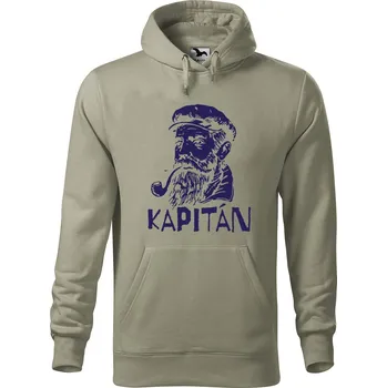 Pánská mikina Pánská mikina s potiskem Kapitán Velikost (muž): M, Vyberte barvu: Světlá khaki