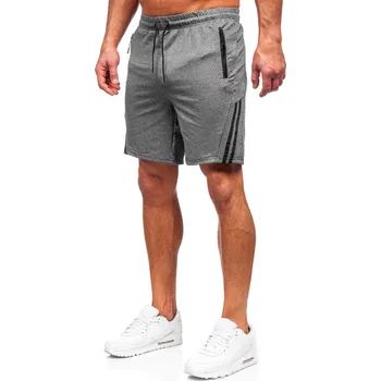 Oblečení a móda Grafitové pánské teplákové kraťasy Bolf 68057 - XL