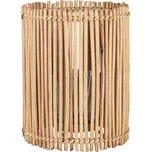 Ratanový svícen kulatý Ib Laursen se sklem V.18 cm