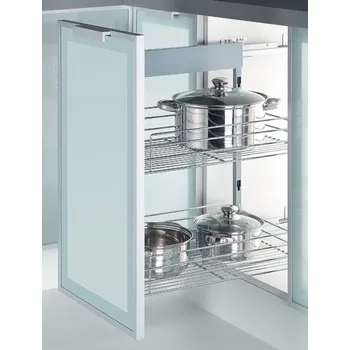 Odpadkový koš Plnovýsuvný dvojkoš Komfort boční s tlumeným dovřením Pravý, 250x495x585 mm, chr (Plnovýsuvný dvojkoš Komfort boční s tlumeným dovřením Pravý, 250x495x585 mm, chr)