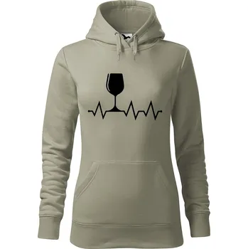 Pánská mikina Dámská mikina Tep víno Velikost (žena): 2XL, Vyberte barvu: Světlá khaki