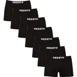 Nedeto 7PACK pánské boxerky černé (7NDTB001-brand) 5XL