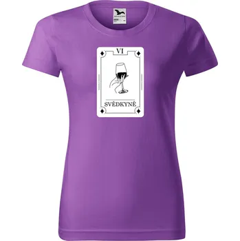 Dámské tričko Dámské tričko s potiskem Svědkyně tarot Barva trička: Fialová - 64, Velikost: XL