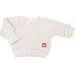 Baby Nellys Rostoucí oversize pletený svetřík pro miminko, sv. béžový, vel. 80/86 vel. 80/86
