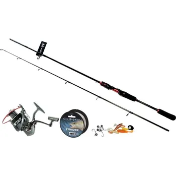 Rybářský prut SPORTS Přívlačový candátový set 1+11 (prut 1,65m + 5ks relax+jigy+nav)