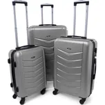 JAKS Cestovní kufry 520 Pro Barevné varianty: šedá sada + kosmetická taška zdarma