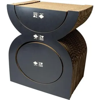 Ebi D&D I LOVE HAPPY CATS FAYE Hřiště + škrábadlo z kartonu pro kočky 40x30x46