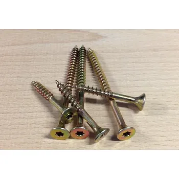 Vrut Vrut do dřeva 6x220/T30 částečný závit TORX (Vrut do dřeva TORX žlutý pozink)