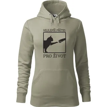 Pánská mikina Dámská mikina Nejlepší přítel Velikost (žena): L, Vyberte barvu: Světlá khaki