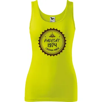 Dámské oblečení Dámské tílko s potiskem Legenda padesát Velikost: L, Barva: Limetková