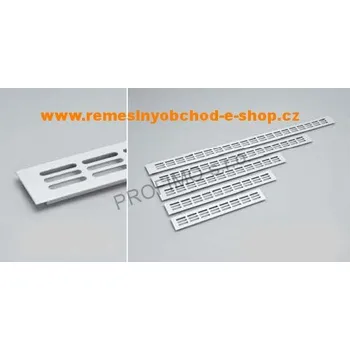 Větrací mřížka Větrací mřížka 60x400 mm ALU (Větrací mřížka nábytková hliník)