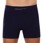 Gino Pánské boxerky bezešvé bambusové modré (54004) S