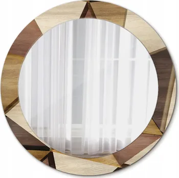 Zrcadlo Moderní geometrické Zrcadlo dřevo 3D 70 cm