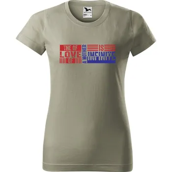 Dámské tričko Dámské tričko s potiskem Mateřská láska Barva trička: Světlá khaki - 28, Velikost: L