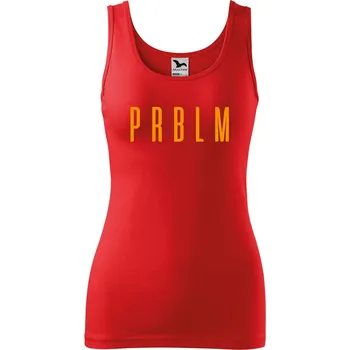 Dámské tílko s potiskem PRBLM Velikost: M, Barva: Červená