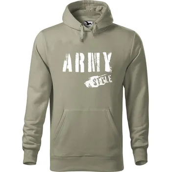 Pánská mikina Pánská mikina s potiskem Army style Velikost (muž): 3XL, Vyberte barvu: Světlá khaki