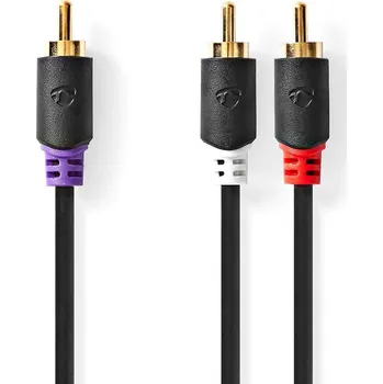 Audio kabel Propojovací kabel pro subwoofer 1xRCA - 2xRCA 3m CABW24000AT30