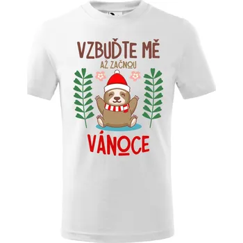 Chlapecké tričko Dětské tričko s potiskem Vzbuďte mě Velikost: 158/12 let, Barva trička: Bílá