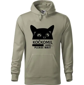 Pánská mikina Pánská mikina s potiskem Kočkomil loading Velikost (muž): 2XL, Vyberte barvu: Světlá khaki