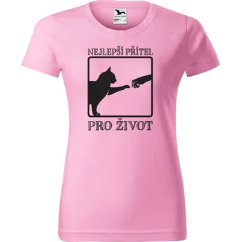 Dámské tričko Dámské tričko s potiskem Nejlepší přítel Barva trička: Růžová - 30, Velikost: L