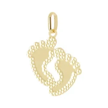 Přívěsek Zlatý přívěšek nožičky ZZ1391F + dárek zdarma
