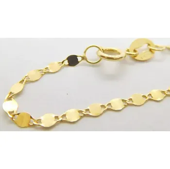 Náramek Klenoty Budín Dámský hladký zlatý náramek 585/0,57gr 18cm HK7070 (Klenoty Budín Dámský hladký zlatý náramek 585/0,57gr 18cm HK7070)