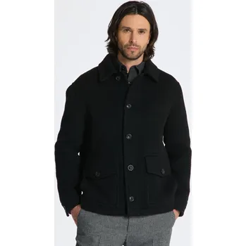 Pánská bunda BUNDA GANT SHORT WOOL JACKET BLACK