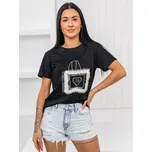 Černé dámské tričko s aplikacií Bolf 97T2102 - M/L