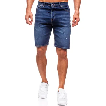 Pánské kraťasy Tmavě modré pánské džínové kraťasy Bolf 5820 - 32/M