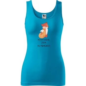 Dámské tílko s potiskem Liška Velikost: M, Barva: Tyrkysová