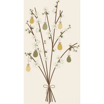 Papírový ubrousek Servírovací ubrousky EASTER 40x40 cm, 16 ks