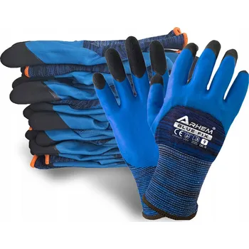 Pracovní rukavice Magros Gloves Ochranné rukavice Odolné Work Latex Polské velikost 8 - M 10 párů