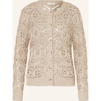 Dámský svetr Lilienfels Dámský Pletený Kardigan, béžová, 34